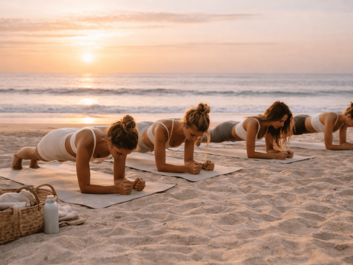Core strenght by the&nbsp;beach